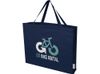 Odessa большая эко-сумка из переработанного хлопка, сертифицированного согласно GRS, плотностью 220 г/м² - Темно - синий