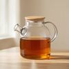 Стеклянный чайник с бамбуковой крышкой "Sencha M"