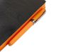 Ежедневник недатированный А5 "Boston", черный (оранжевый обрез)