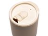 Термокружка LINDE с двойными стенками из переработанного полипропилена, бежевый