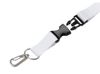 Ланъярд 2 см под сублимацию с карабином, межуровневым замком и замком обрыва, серебристый