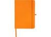 Teak блокнот А5 из переработан. материала в твердой обложке с линован. страницами - Оранжевый
