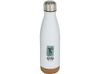 Бутылка для воды Cove из нержавеющей стали с двойными стенками и вакуумной изоляцией, объемом 500 мл, с пробковыми деталями - Белый