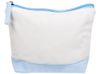 Косметичка хлопковая Cotton, белый/голубой
