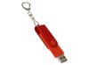 USB-флешка на 64 Гб 2 в 1 поворотный механизм, c дополнительным разъемом Type-C с одноцветным металлическим клипом, красный