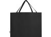 Odessa большая эко-сумка из переработанного хлопка, сертифицированного согласно GRS, плотностью 220 г/м² - сплошной черный