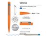 Ручка металлическая шариковая "Verona", софт-тач, 1.0 мм, оранжевый