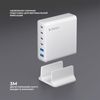 Зарядная станция 4xUSB Type-C, 2xUSB, PD, QC, 160Вт, белый, Deppa