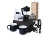 Подарочный набор c френчпрессом, кружками и чаем, черный