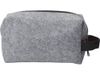 Косметичка из РПЕТ фетра с ручкой "Felt", серый с черным