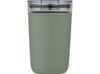 Bello, стеклянная кружка объемом 420 мл с внешней стенкой из переработанного пластика, зеленый яркий