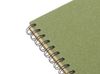 Блокнот на спирали в картонной обложке с переработанной бумагой "Mania", зеленый