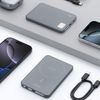 Внешний АКБ NRG MageSafe Alum 5000 мА-ч, 15Вт QI, серый, Deppa