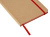 Блокнот A5 "Sevilia Color", твердая обложка из крафта, 80 листов, цветной срез и форзац, натуральный/красный