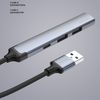 USB-хаб USB-A 3.0 + 2xUSB-A 2.0 + USB-C, серый, Deppa