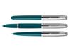 Перьевая ручка Parker 51 CORE TEAL BLUE CT, перо: F, цвет чернил: black, в подарочной упаковке.