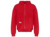 Толстовка оверсайз с капюшоном на молнии «Monaco», красный, лейбл, бренд тайп и термотрансфер