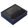 Подарочный набор Long River: обложка для паспорта (без лого Long River), галстук (черный),&nbsp;синяя&nbsp;коробка