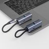USB-хаб 3 в 1 USB-C - USB-A3.0 + USB-C PD100Вт + HDMI, серый, Deppa