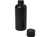 Trinity бутылка для воды из переработанного алюминия, сертифицированного согласно RCS, объемом 600 мл, с крышкой из переработ - сплошной черный