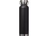 Бутылка для воды с вакуумной изоляцией Thor объемом 650 мл из переработанной нержавеющей стали, сертифицированной по стандарту RCS - сплошной черный