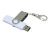 Флешка с  поворотным механизмом, c дополнительным разъемом Micro USB, 64 Гб, белый