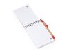 Блокнот LIEN с шариковой ручкой из переработанного картона, крафт/красный