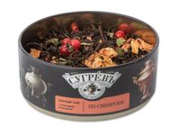 Подарочный набор «По-сибирски» с черным чаем и малиновым монпансье