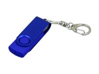 USB 2.0- флешка промо на 16 Гб с поворотным механизмом и однотонным металлическим клипом