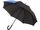 Зонт-трость Lucy 23" полуавтомат, черный/синий