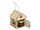 Подарочный набор "Варенье в домике", варенье из вишни с шоколадом и коньяком 25 мл