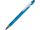 Ручка металлическая soft-touch шариковая со стилусом «Sway», голубой/серебристый