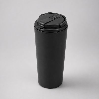 Термокружка с трубочкой «Moment Straw», 350 мл, черный