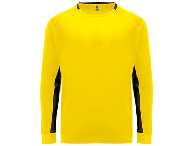 Футболка "Porto " мужская с длинным рукавом, желтый/черный