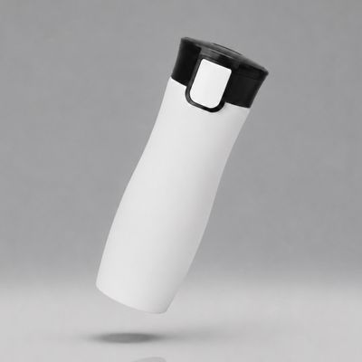 Вакуумная термокружка с кнопкой Streamline, Waterline, soft-touch, тубус, белый