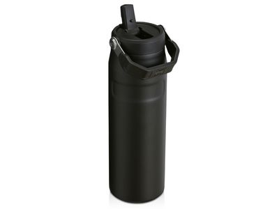 Бутылка для воды объемом 700 мл с откидной трубочкой Stanley IceFlow™ 2.0 - сплошной черный