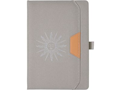 Блокнот А5 из RPET "Harvey", 80 листов FSC бумага, серый с термотрансфером