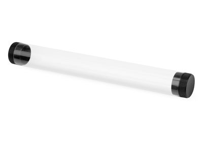 Футляр-туба пластиковый для ручки «Tube 2.0», прозрачный/черный