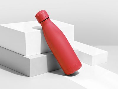 Вакуумная термобутылка "Vacuum bottle C1", soft touch, 500 мл, красный