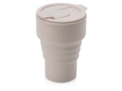 Силиконовый складной стакан "GoCup", бежевый