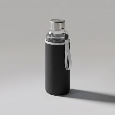 Спортивная бутылка Bodhi из стекла объемом 500 мл, черный