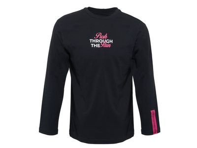 Лонгслив «HD Fit» мужской, черный, трафаретная печать и бренд тайп