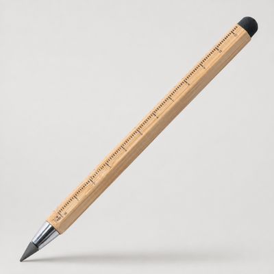 Вечный карандаш "Sicily Bamboo" из бамбука со стилусом и линейкой