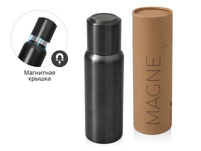 Вакуумный термос c магнитной крышкой "Magne", 500 мл, темно-серый