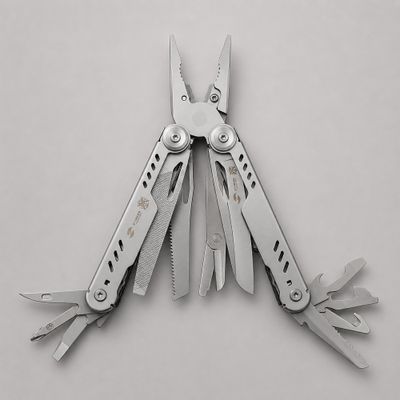 Мультитул Stinger, 110 х 27 мм, 21 функция, сталь, серебристый, в картонной коробке, в комплекте нейлоновый чехол
