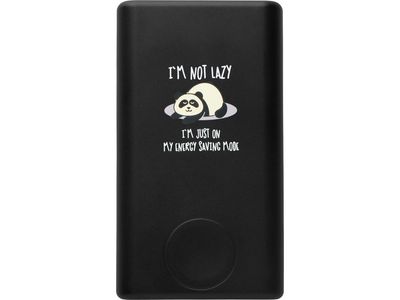 Внешний беспроводной аккумулятор 2-в-1 с функцией зарядки Apple Watch, QC/PD «AtomIQ», 10000 мАч, черный с тампопечатью