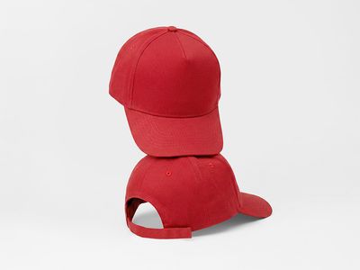 Бейсболка "Poly" 5-ти панельная 120 гр, красный