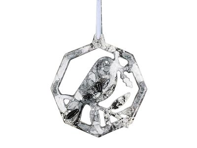 Елочные игрушки (Снегирь) Обсидиан