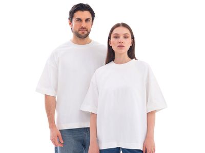 Футболка оверсайз «Beta.01» унисекс, молочный