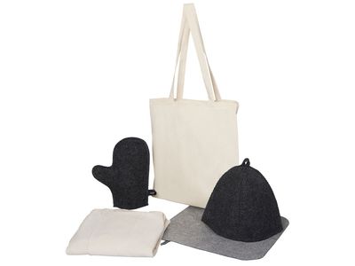 Банный набор с парео "Healing Light", женский, серый